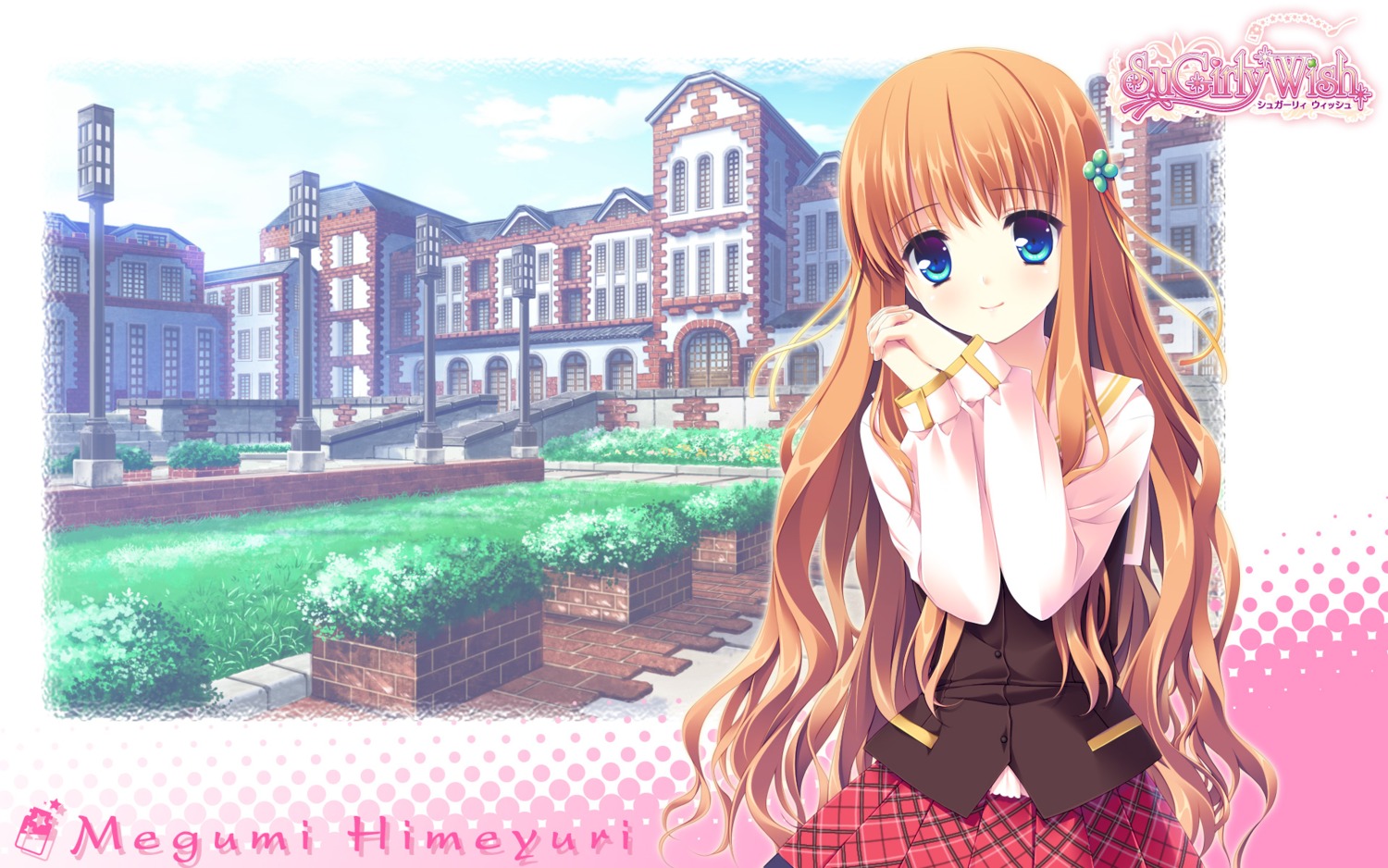 himeyuri_megumi, hook, rakko_(maka-rakko), seifuku, sugirly_wish, wallpaper