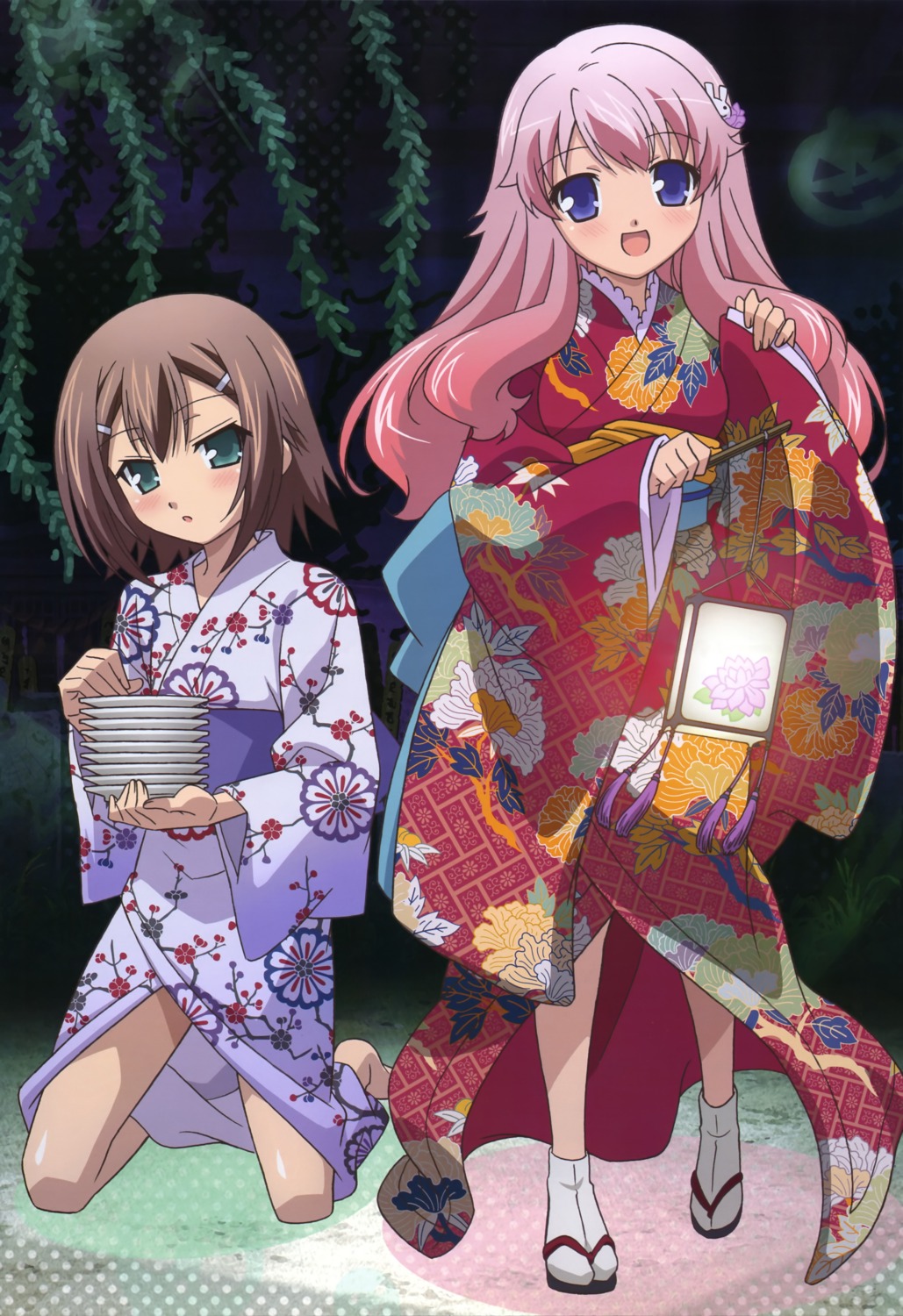 baka_to_test_to_shoukanjuu, himeji_mizuki, kinoshita_hideyoshi, nakanishi_rie, trap, yukata