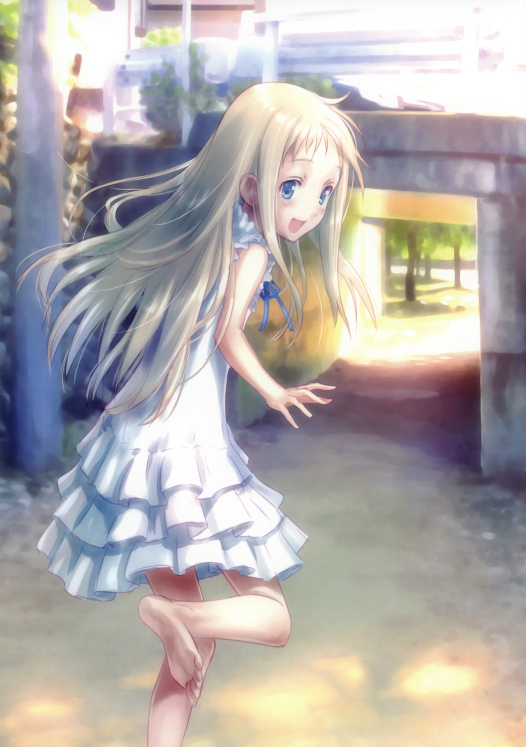 ano_hi_mita_hana_no_namae_wo_bokutachi_wa_mada_shiranai, dress, feet, goto-p, honma_meiko, mizuki-chan_club