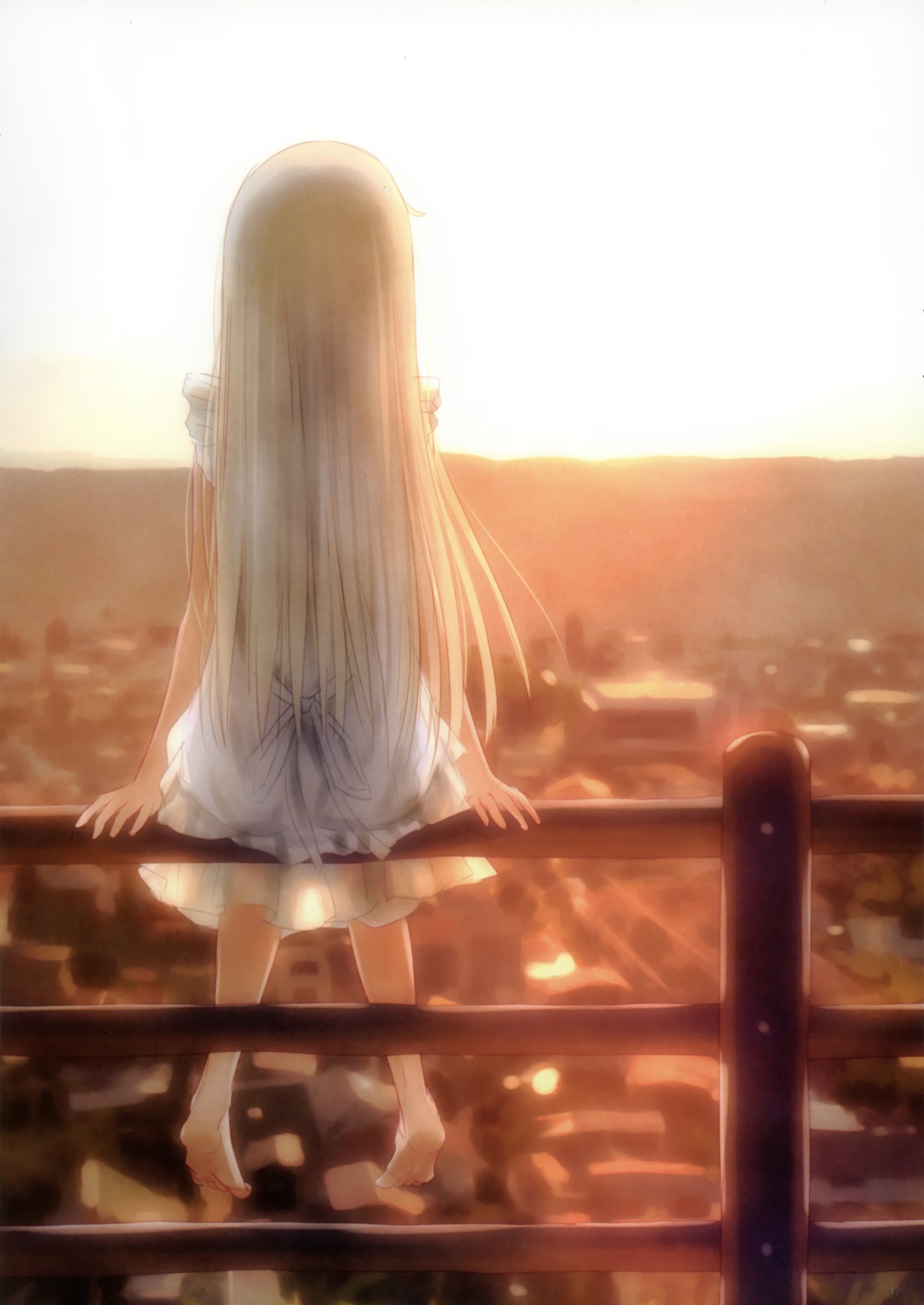ano_hi_mita_hana_no_namae_wo_bokutachi_wa_mada_shiranai, dress, goto-p, honma_meiko, landscape, mizuki-chan_club, see_through, summer_dress
