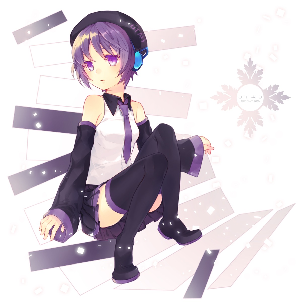 defoko, headphones, renta, thighhighs, utau