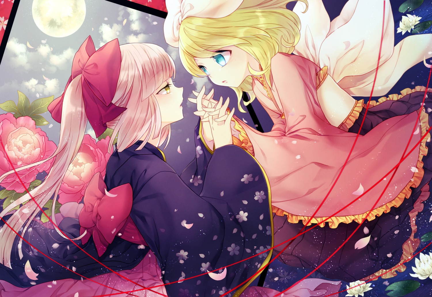 japanese_clothes, kagamine_rin, nekomura_iroha, renta, vocaloid