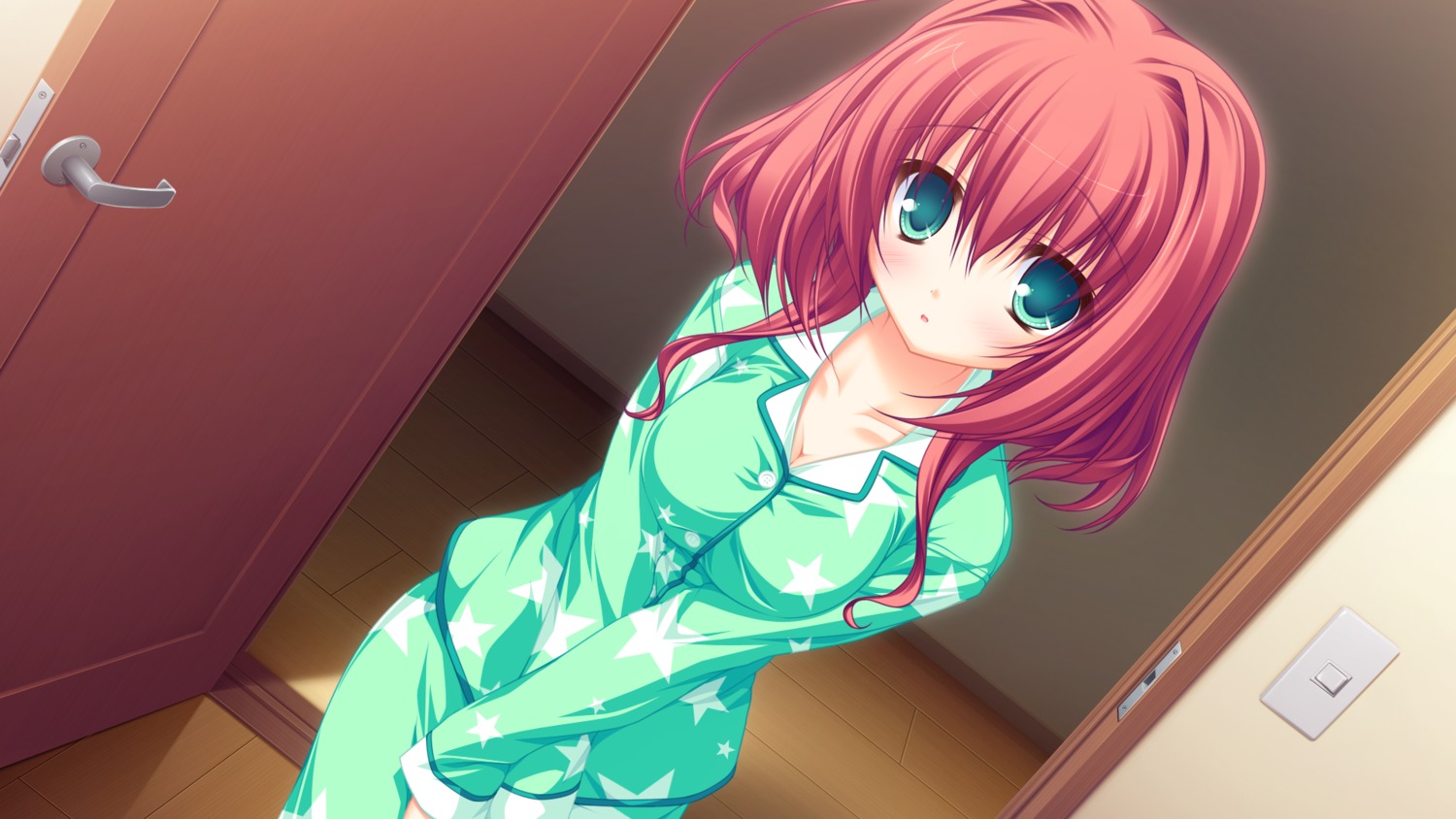 cleavage, game_cg, hayama_mai, lunaris_filia, mikagami_mamizu, pajama, whirlpool