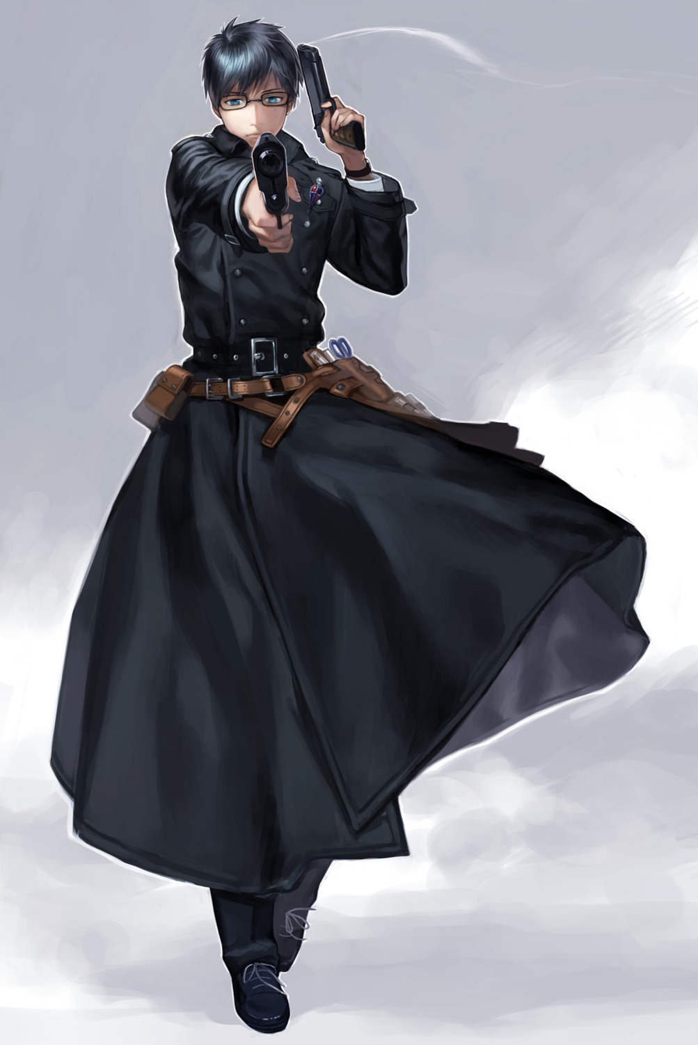 ao_no_exorcist, gun, male, megane, noako, okumura_yukio