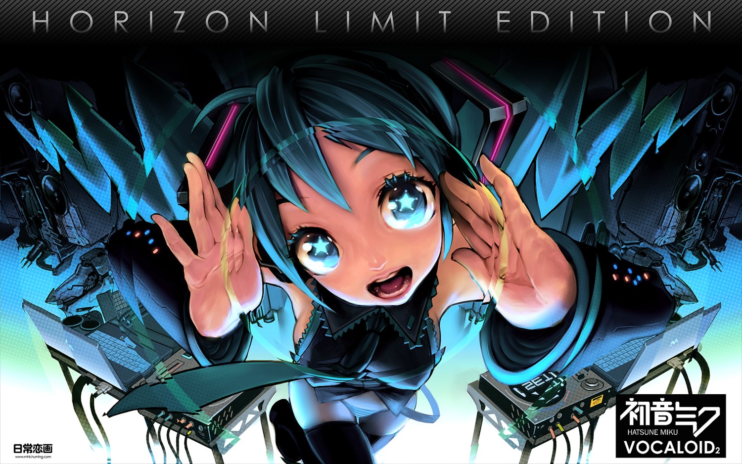 hatsune_miku, mhk, pantsu, shimapan, thighhighs, vocaloid, wallpaper