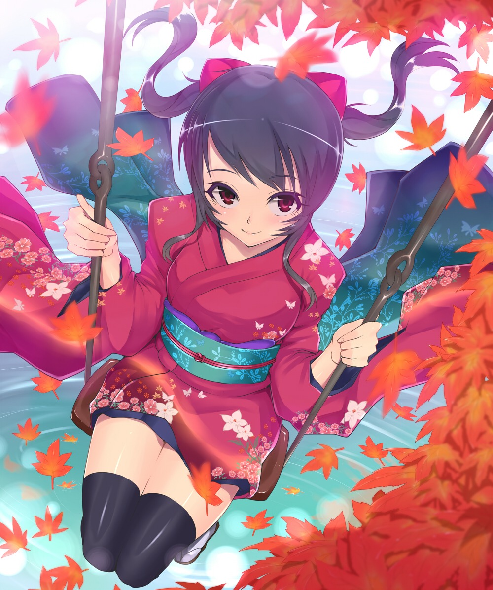 kasai_shin, thighhighs, yukata
