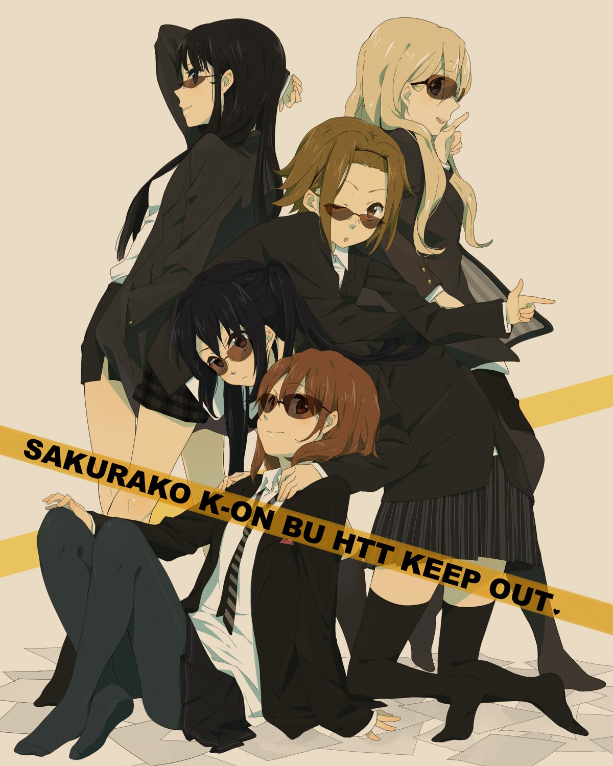 akiyama_mio, hirasawa_yui, k-on!, karuha, kotobuki_tsumugi, nakano_azusa, pantyhose, tainaka_ritsu, thighhighs, uniform