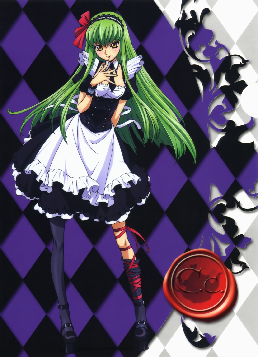 c.c., code_geass, cream, kimura_takahiro, maid, nunnally_in_wonderland, pantyhose