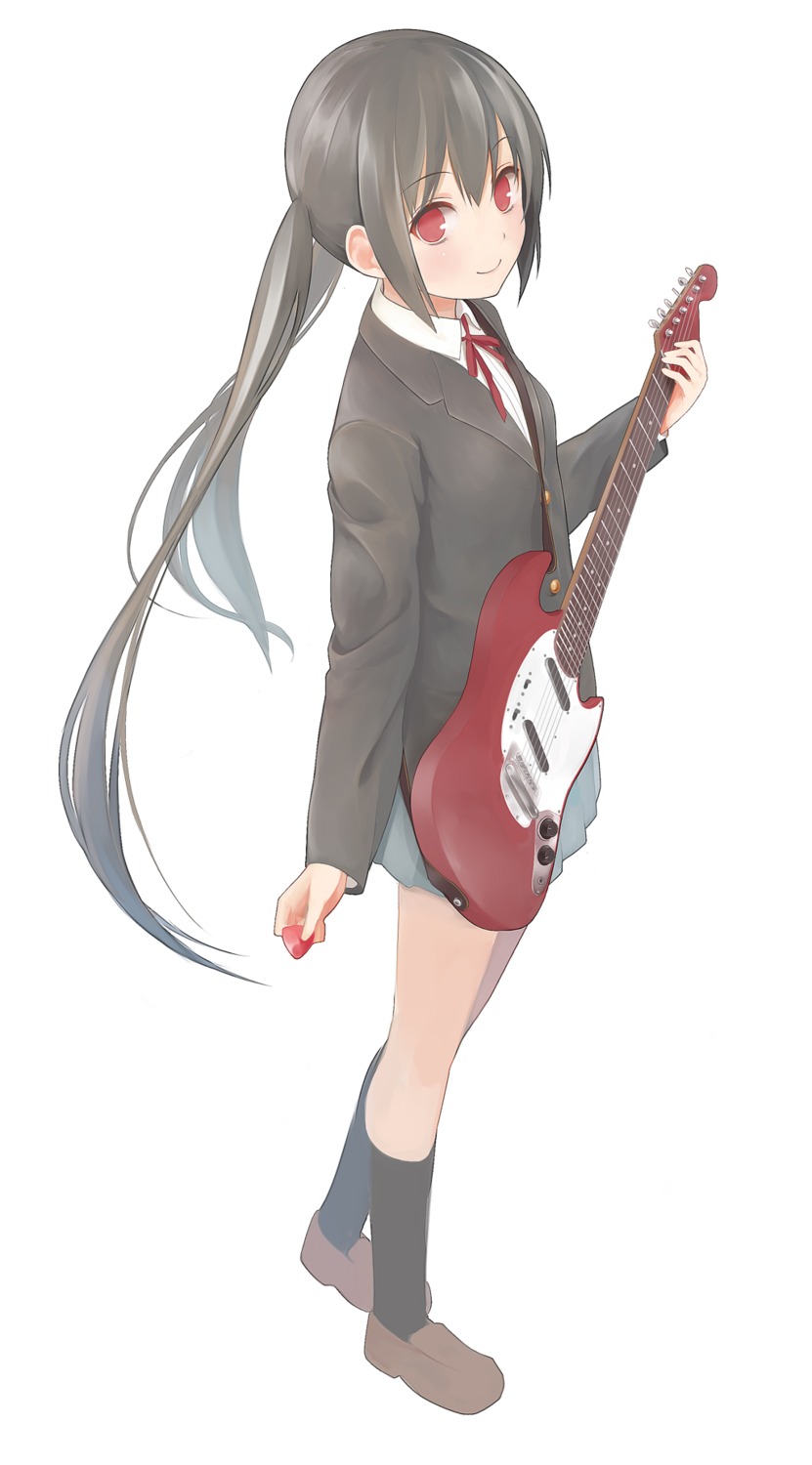 guitar, k-on!, nakano_azusa, nnyu, seifuku