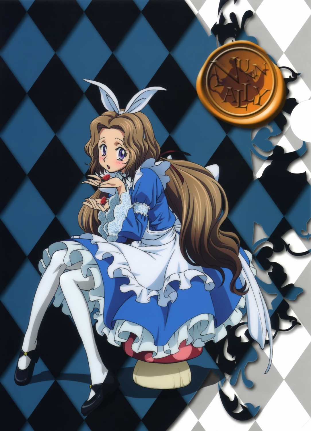 alice, alice_in_wonderland, code_geass, dress, kimura_takahiro, nunnally_in_wonderland, nunnally_lamperouge