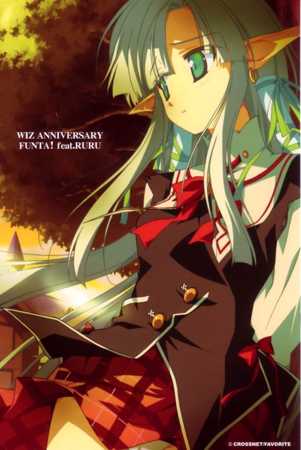 elf, pointy_ears, ruru_guno_janus_enfinus, seifuku, shida_kazuhiro, wiz_anniversary