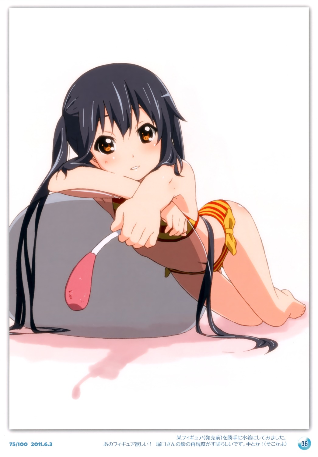 bikini, errant, k-on!, nakano_azusa, singerly, swimsuits