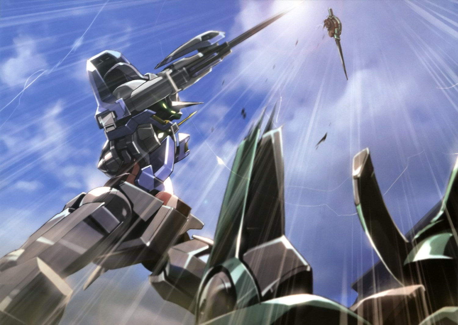 enact, gundam, gundam_00, gundam_exia, mecha, sword