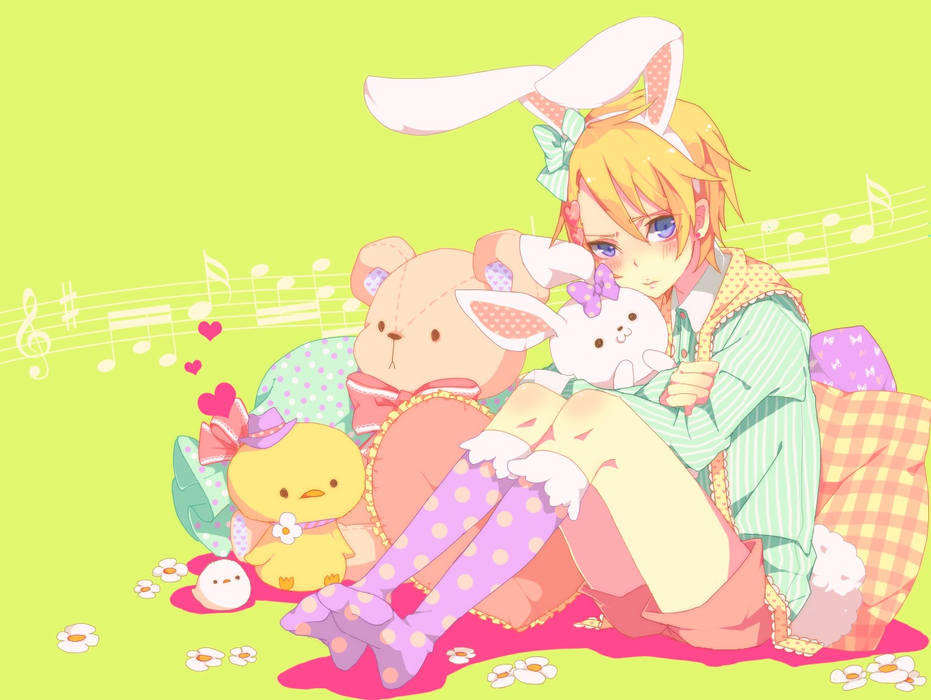 animal_ears, bunny_ears, kurusu_shou, male, uta_no_prince_sama, utaoka_(23com)