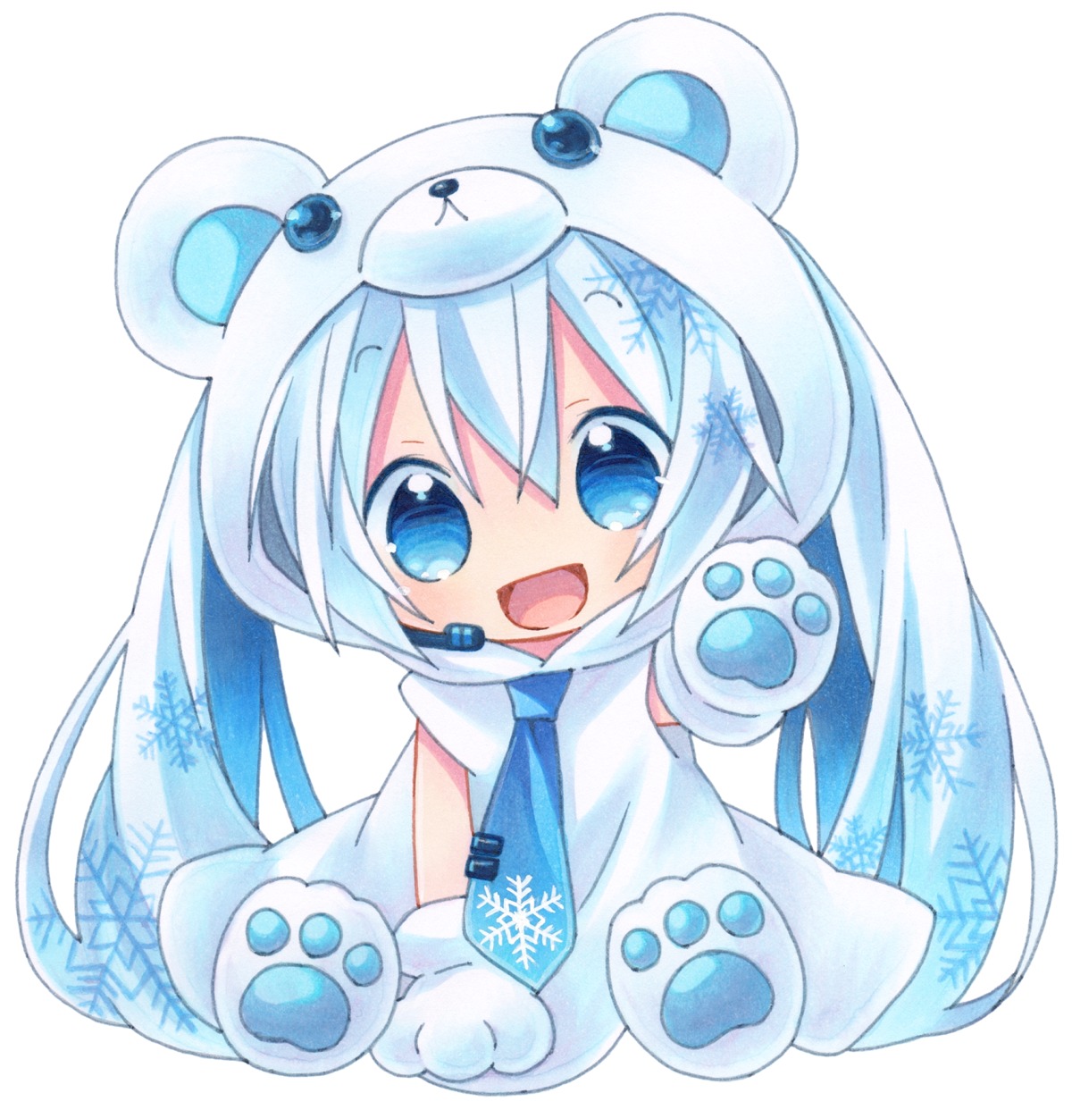 chibi, hatsune_miku, kagami_leo, vocaloid, yuki_miku