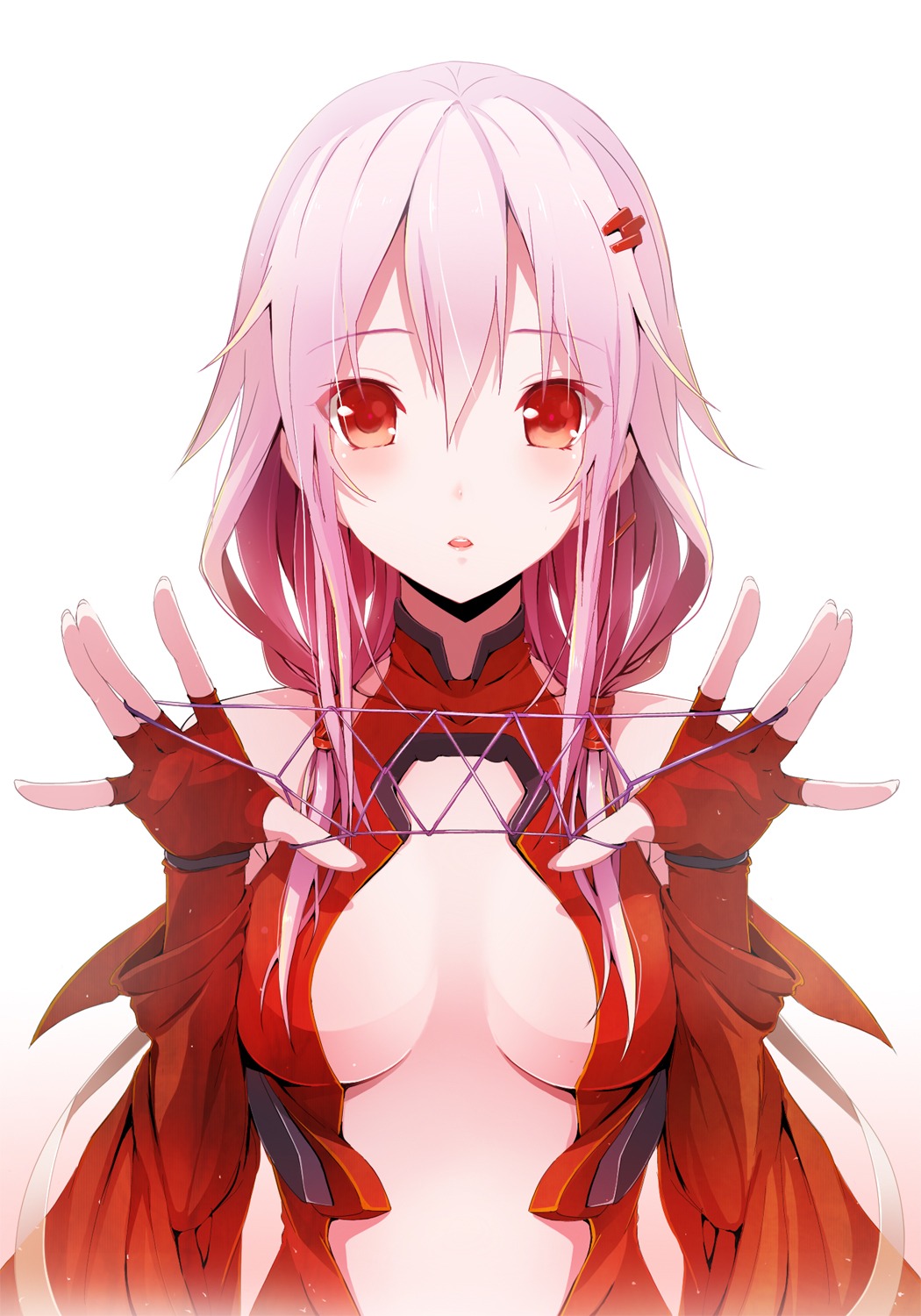 cleavage, guilty_crown, rokunasi_hitonasi, yuzuriha_inori
