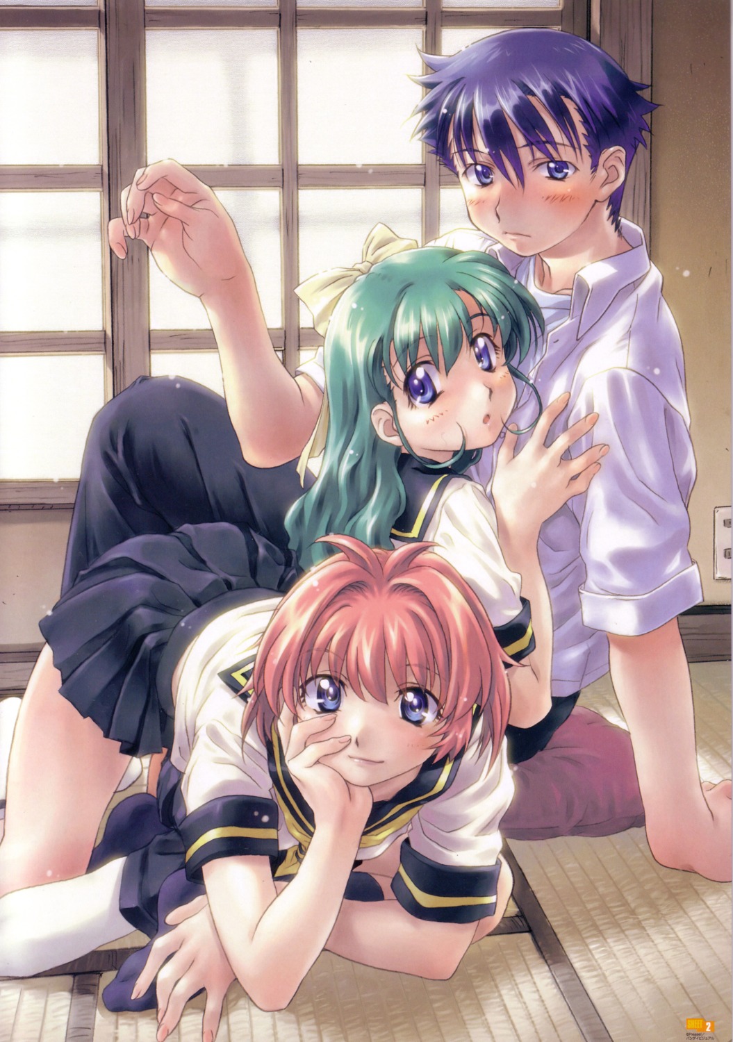 kamishiro_maiku, miyafuji_miina, onegai_twins, onodera_karen, seifuku