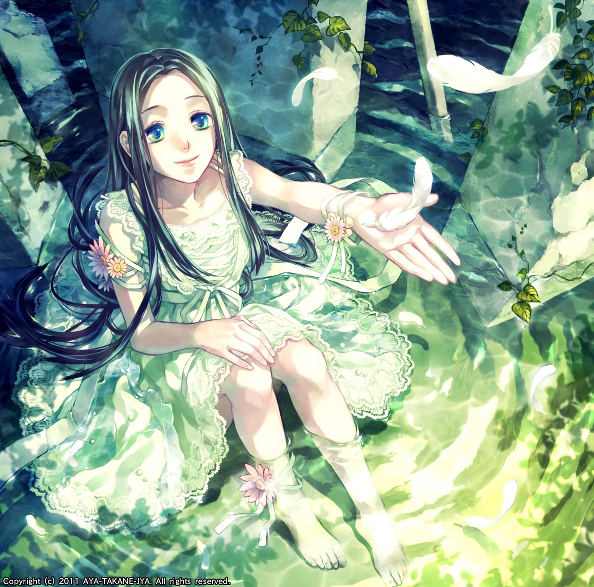 dress, minami_seira, wet_clothes