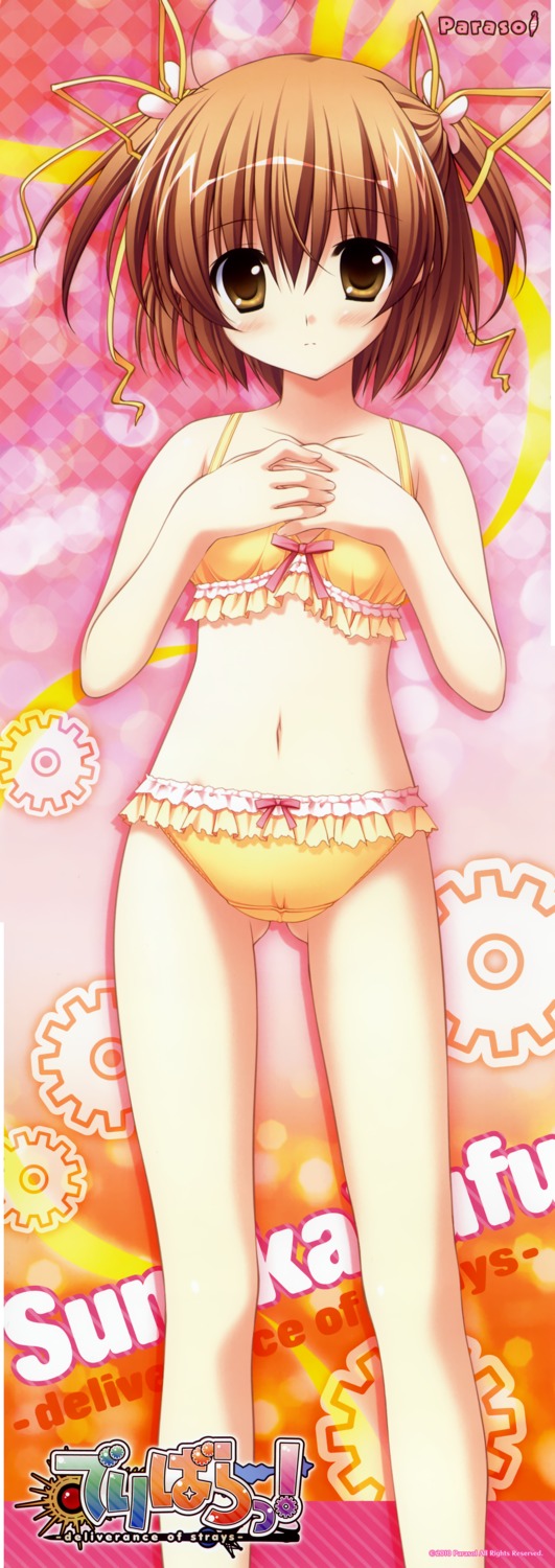 bikini, chikotam, delivara!, parasol, stick_poster, swimsuits, yufu_sumika