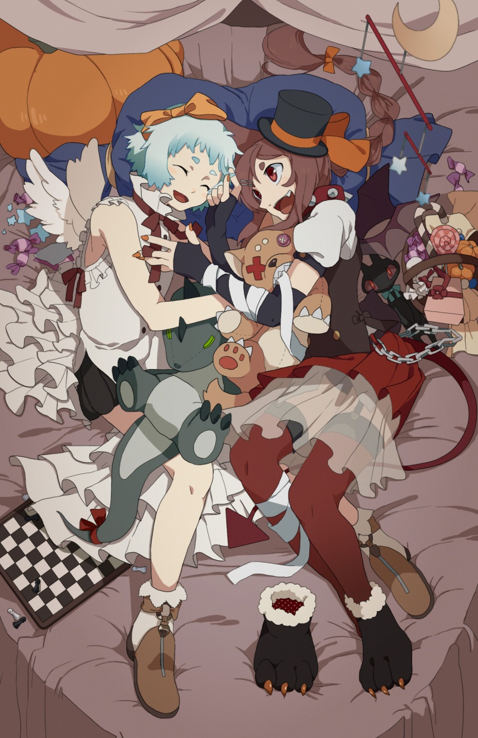 halloween, kz-kura, stockings, thighhighs