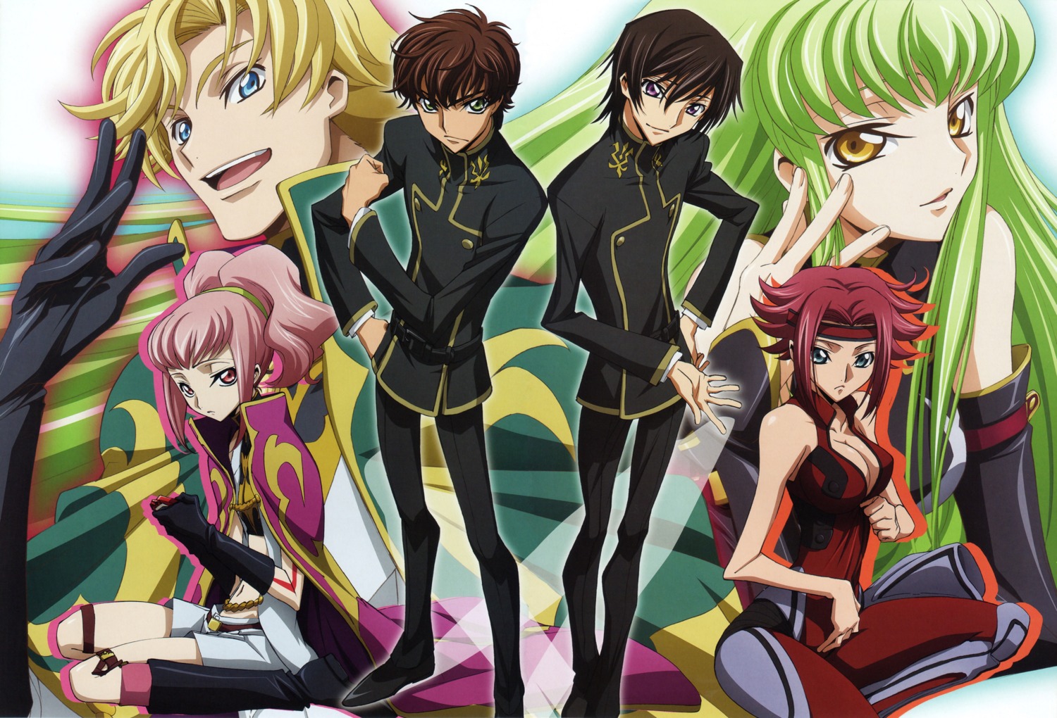 anya_alstreim, bodysuit, c.c., cleavage, code_geass, gino_weinberg, ishida_kana, kallen_stadtfeld