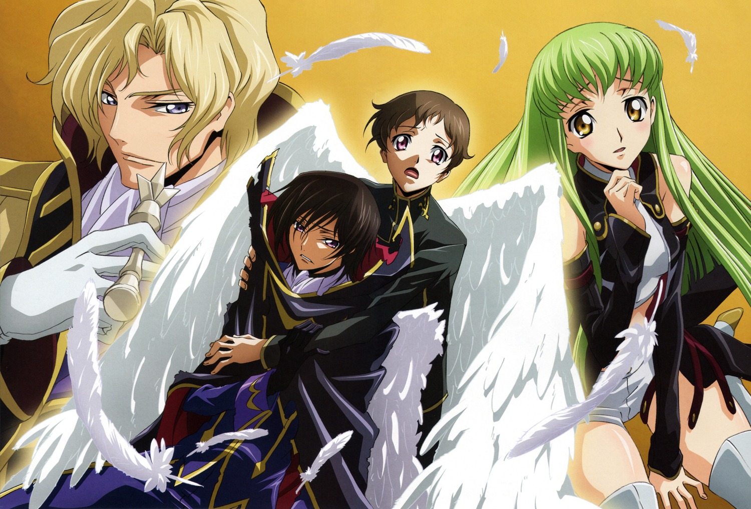 c.c., code_geass, lelouch_lamperouge, mataga_daisuke, rollo_lamperouge, schneizel_el_britannia, wings