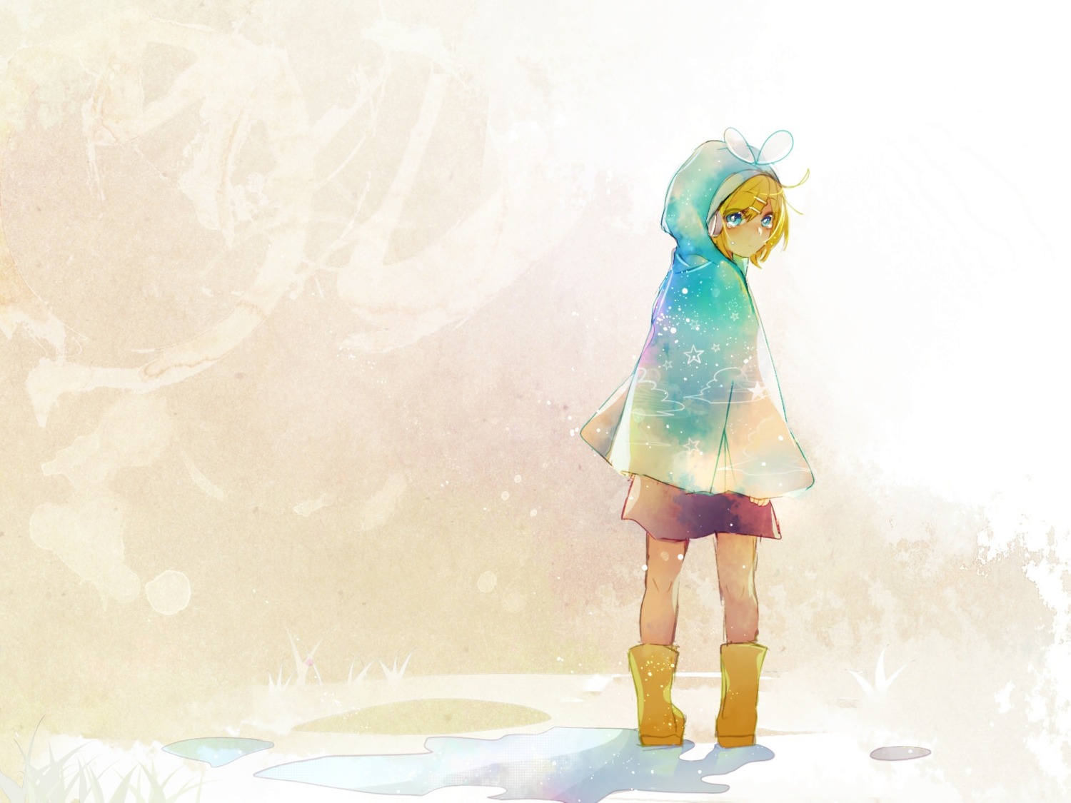 kagamine_rin, keishi, vocaloid, wallpaper