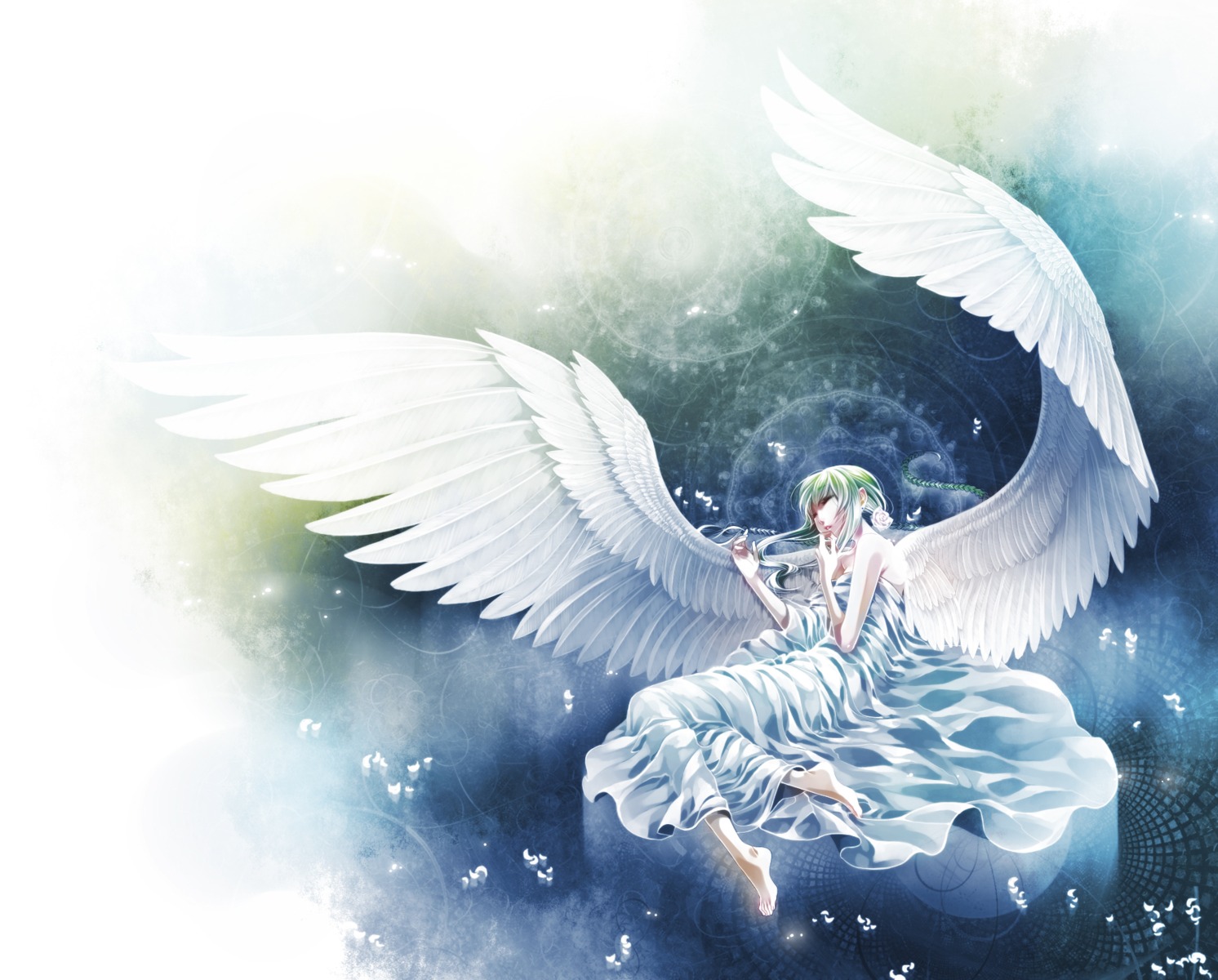 akezu, dress, sheets, wings
