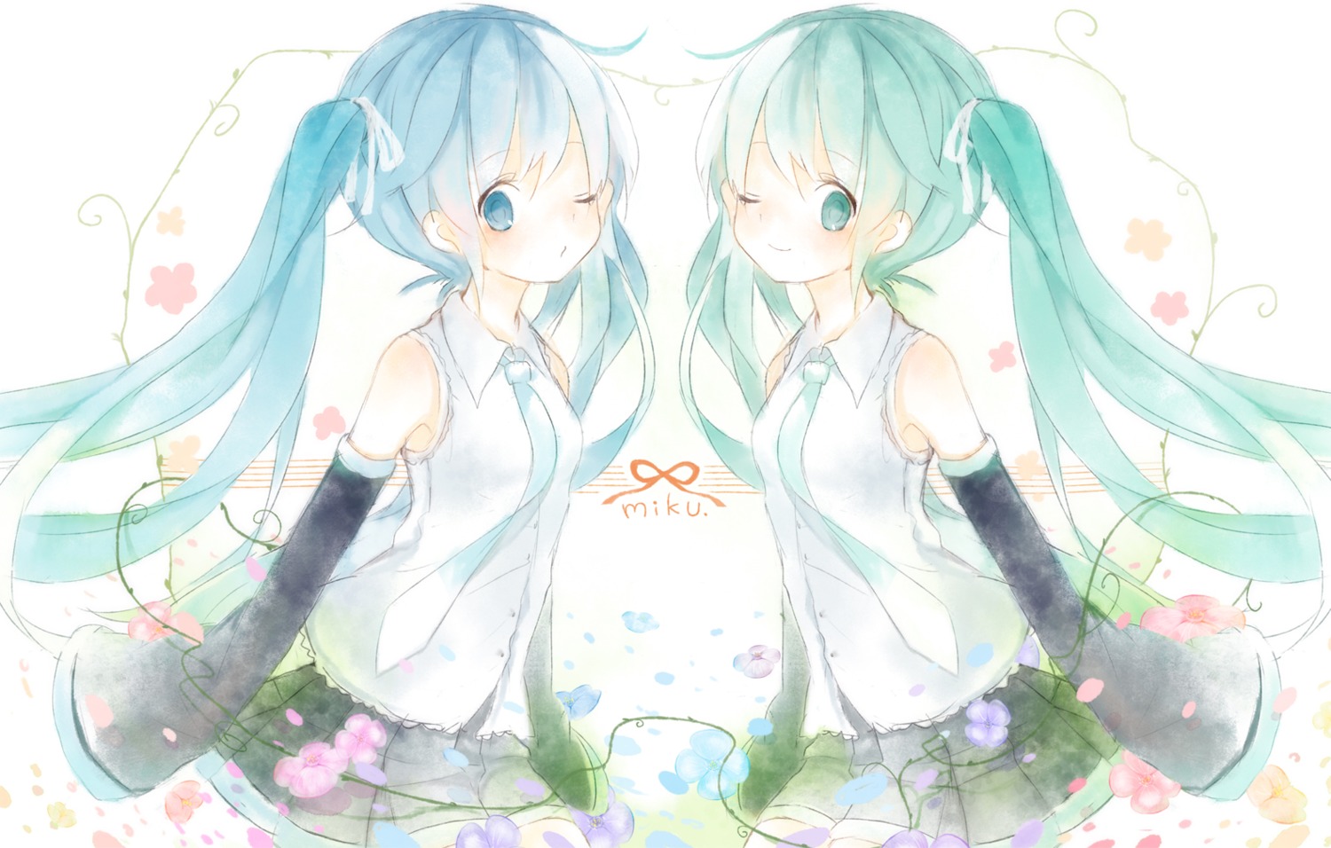 hatsune_miku, mikanniro, vocaloid