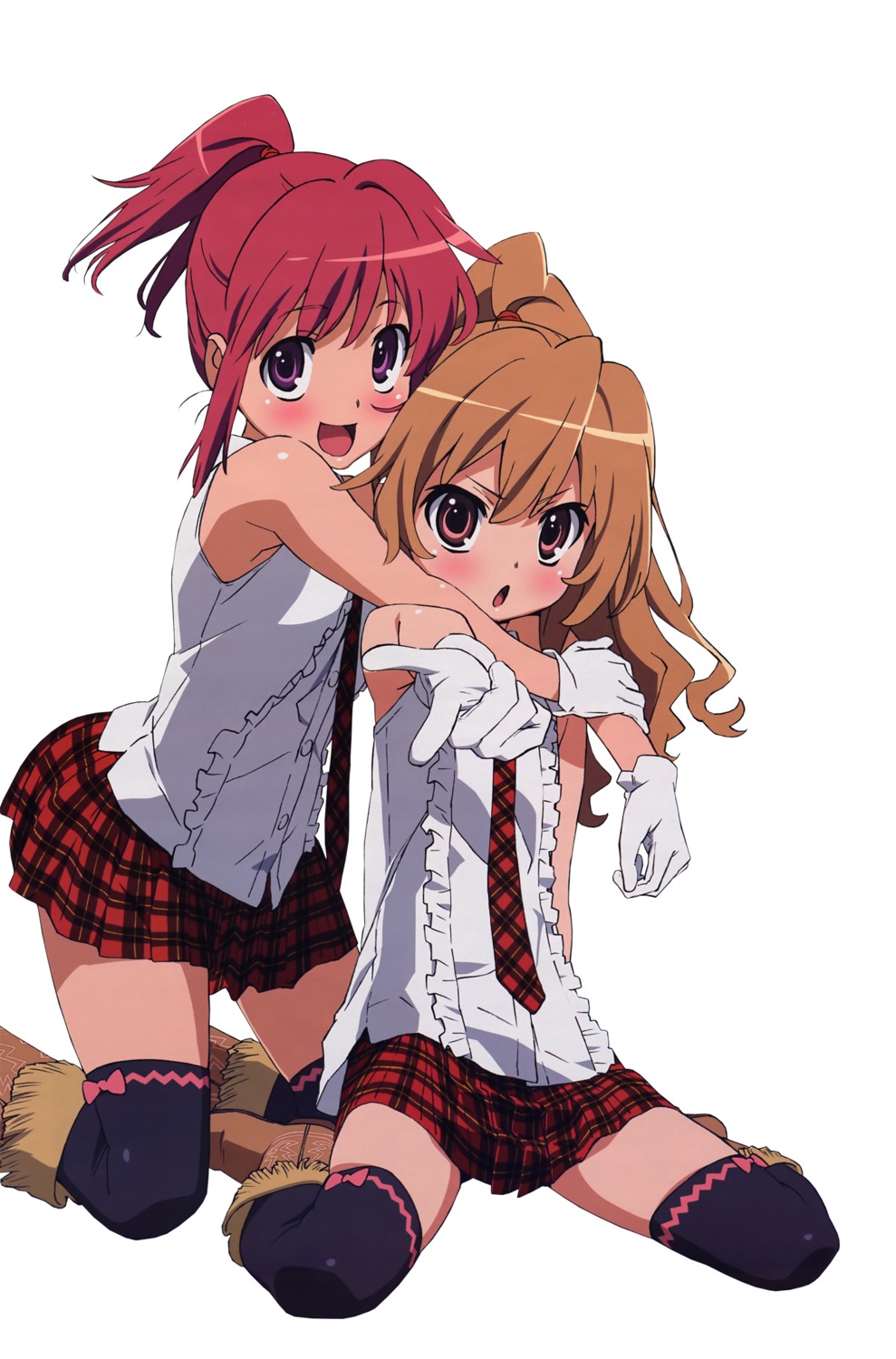 aisaka_taiga, kushieda_minori, tanaka_masayoshi, thighhighs, toradora!