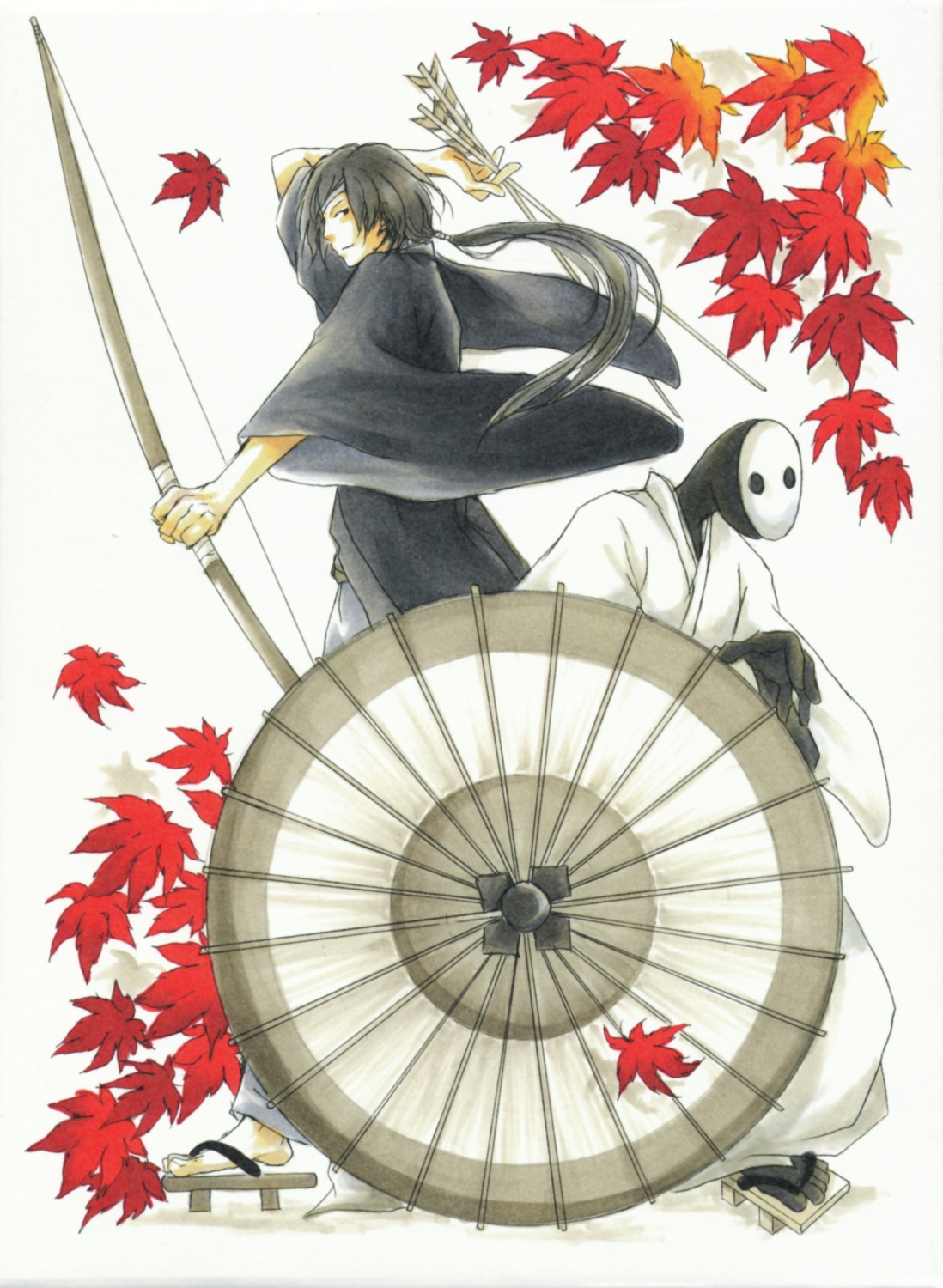 eyepatch, male, matoba_seiji, midorikawa_yuki, natsume_yuujinchou, umbrella