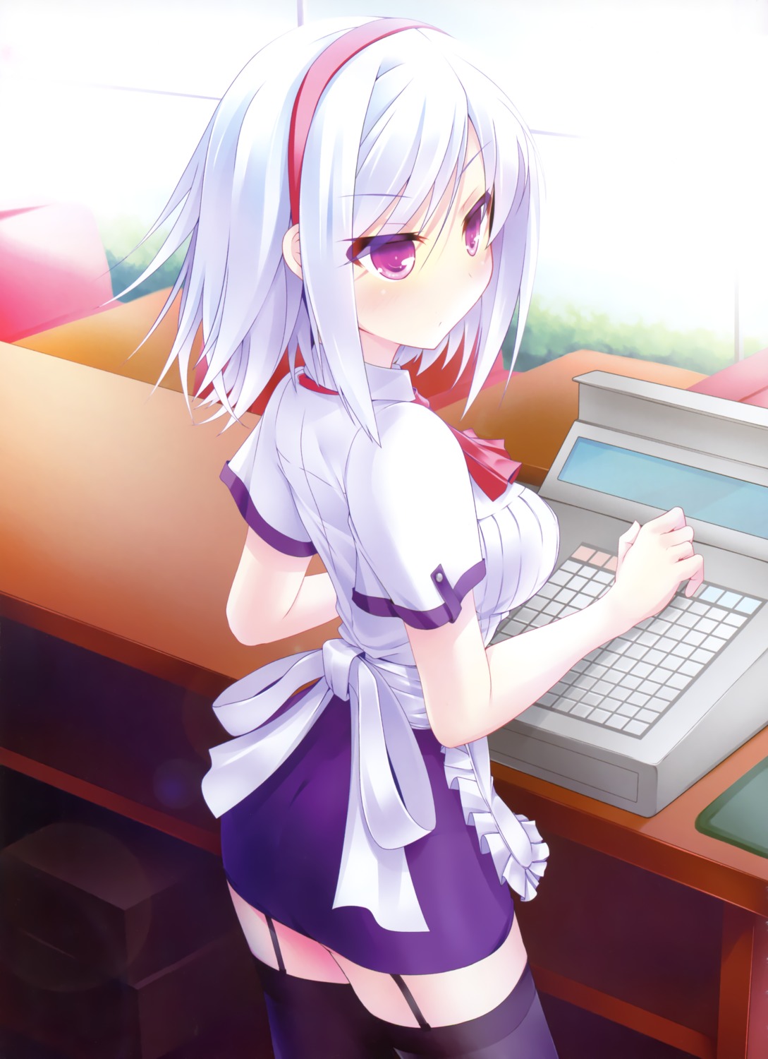 nana_(artist), stockings, thighhighs, waitress