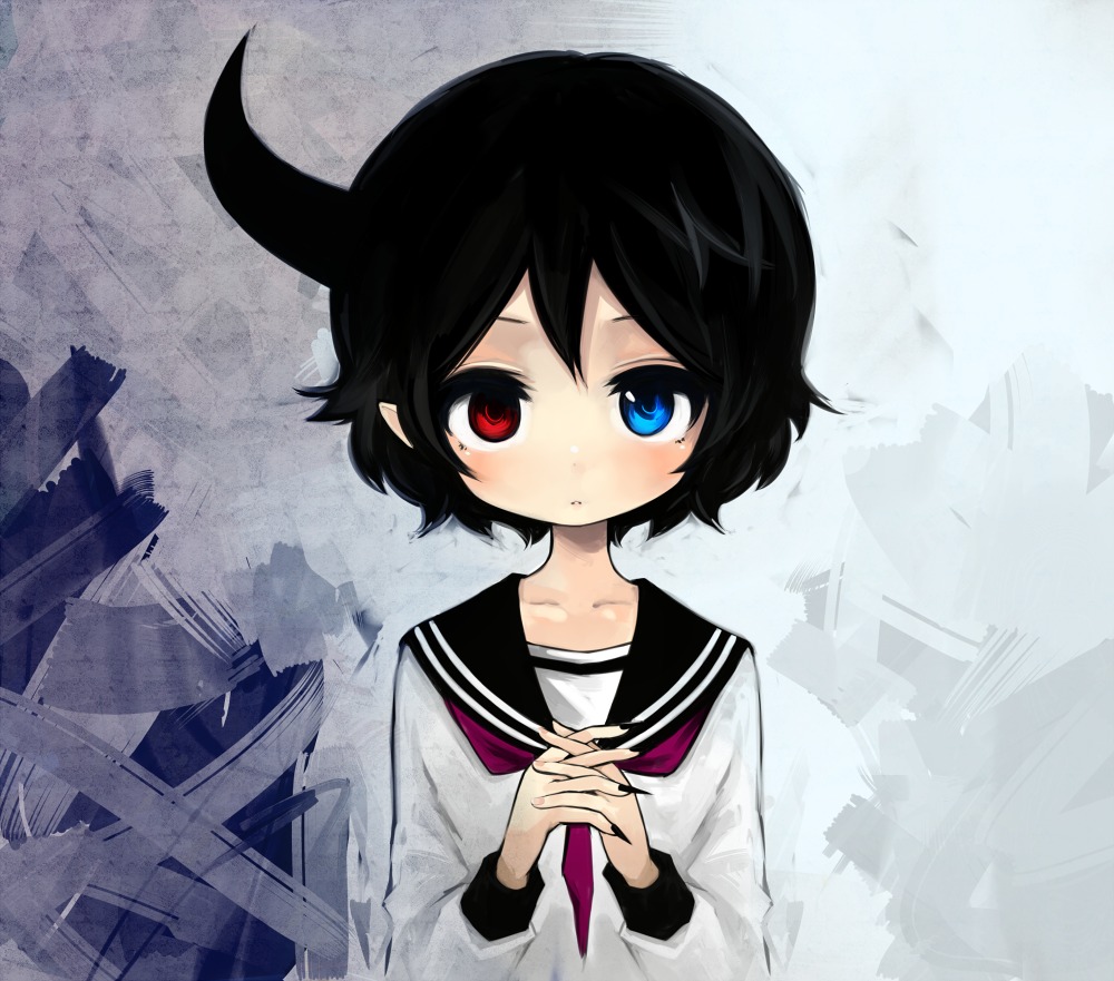 heterochromia, morina_nao, seifuku