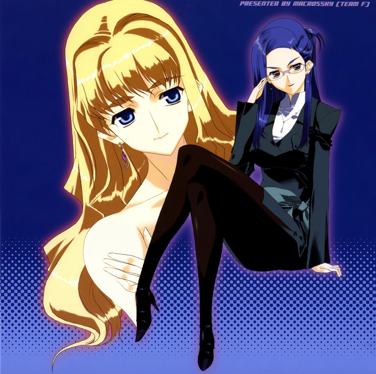 grace_o'connor, heels, macross, macross_frontier, macrossky, megane, nakamura_takeshi, overfiltered