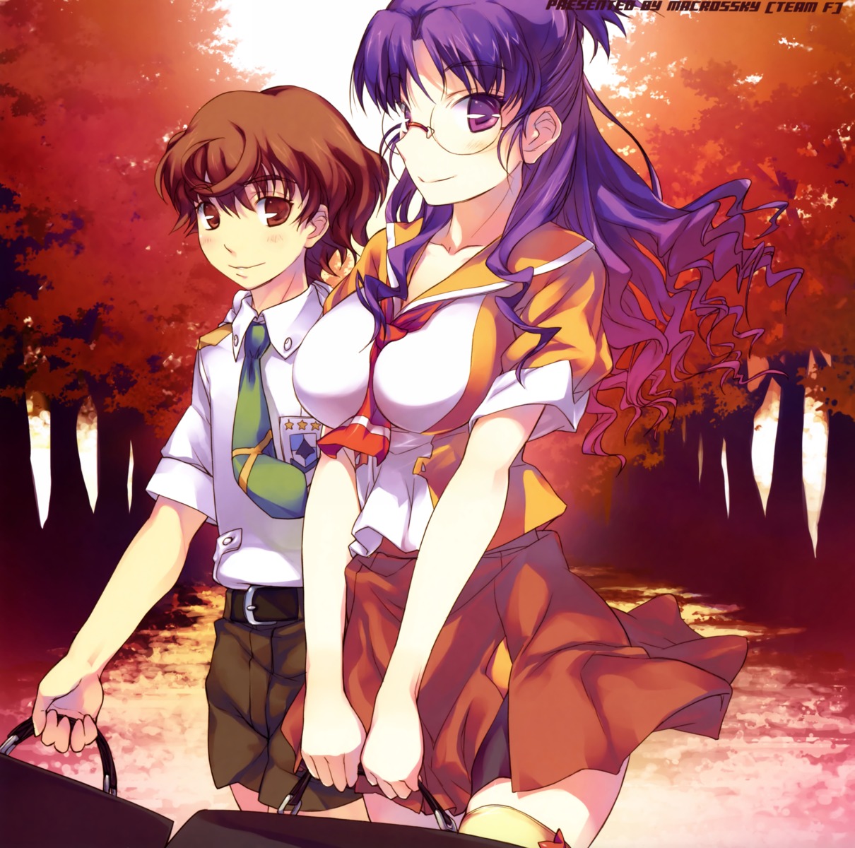 luca_angeloni, macross, macross_frontier, macrossky, matsuura_nanase, megane, seifuku, zama_masaaki