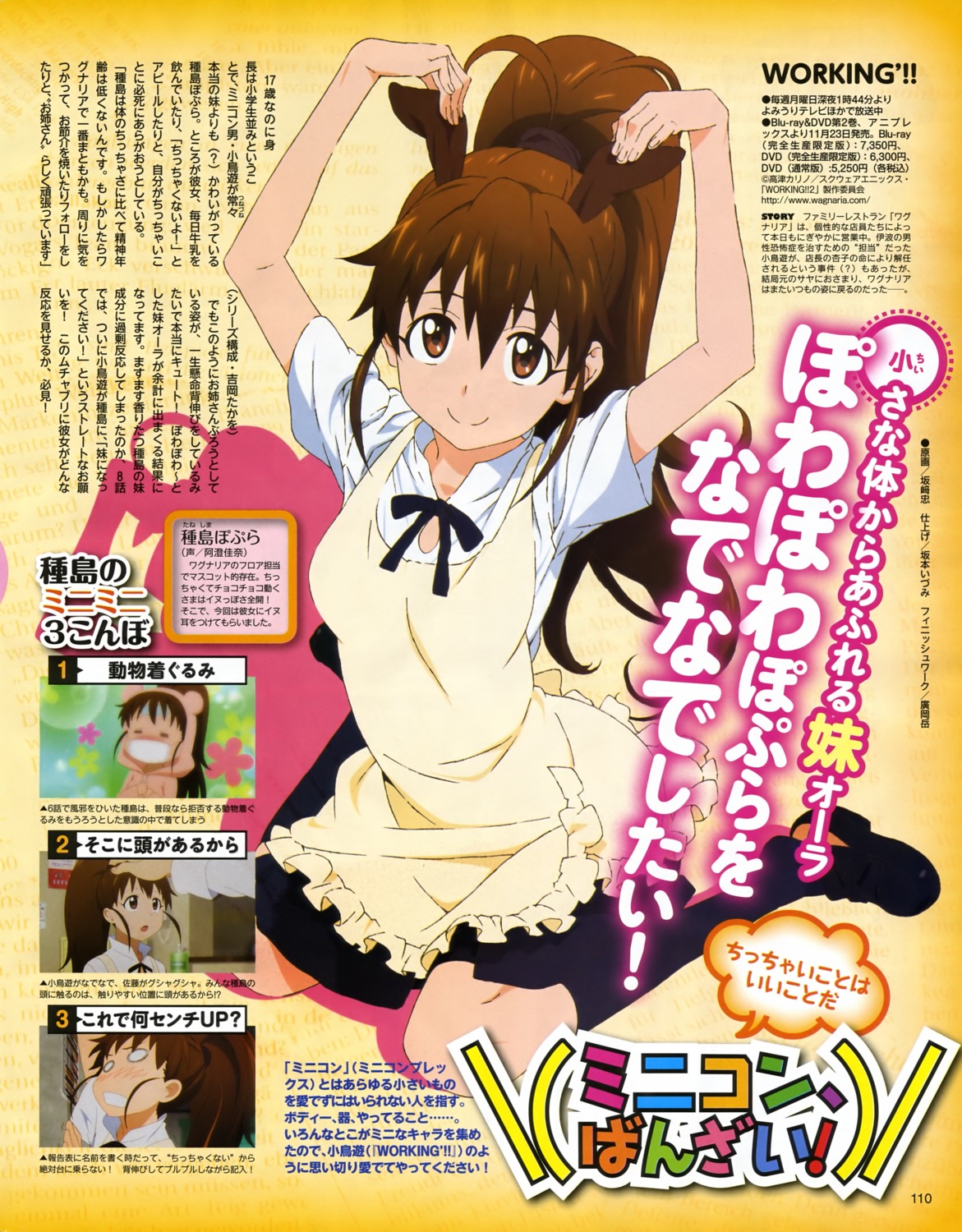 animal_ears, bunny_ears, sakazaki_tadashi, taneshima_poplar, working!!
