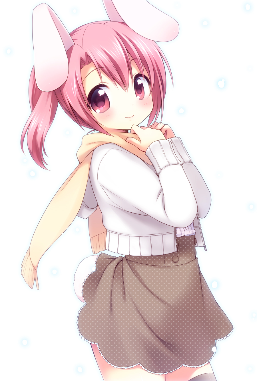 animal_ears, bunny_ears, sakura_(mani), thighhighs, usashiro_mani