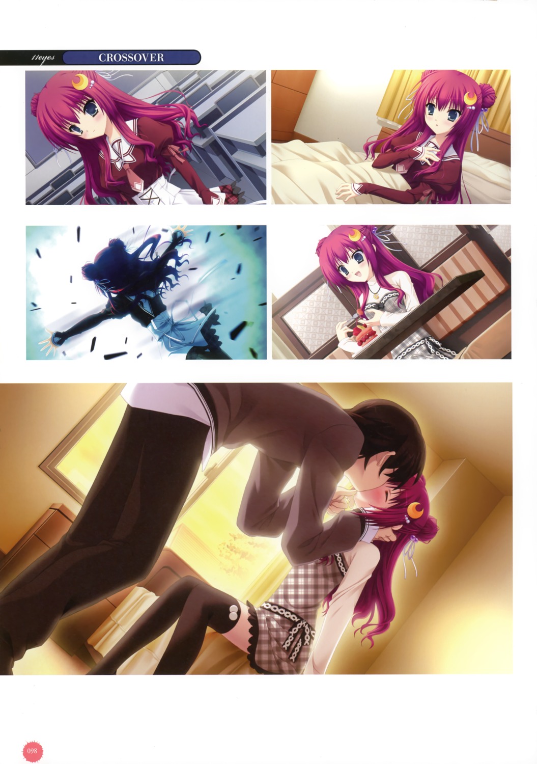11eyes, amami_shuu, kengou, kouno_mio, narumi_yuu, seifuku, thighhighs