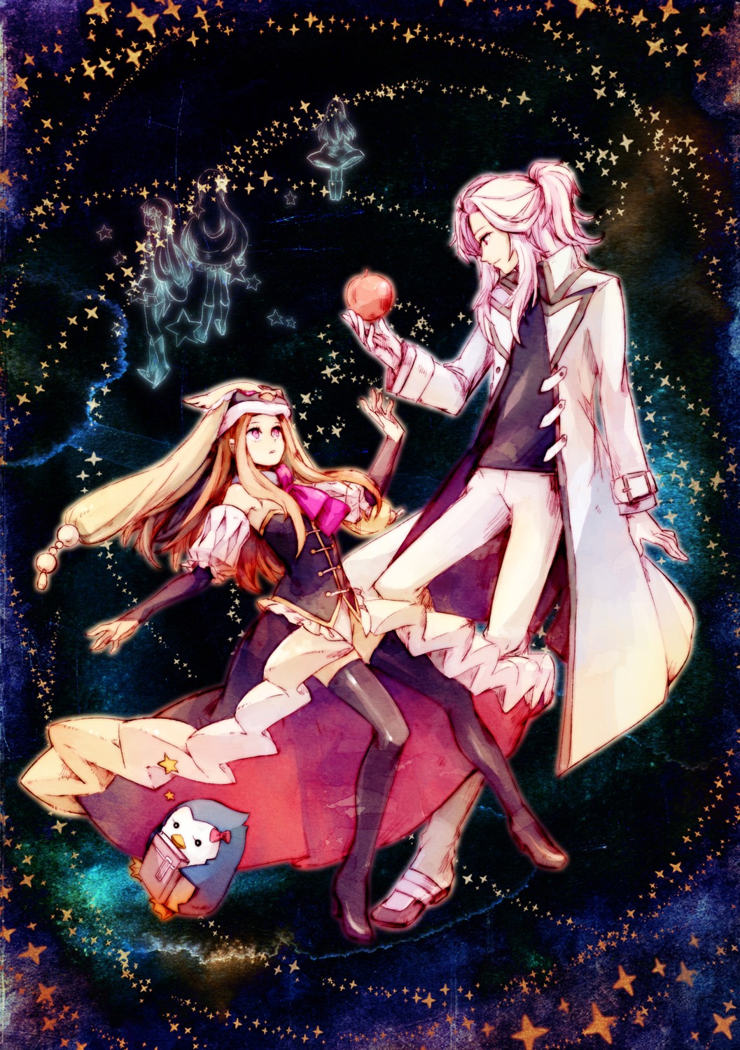mawaru_penguindrum, nemu_(isaya), penguin, takakura_himari, thighhighs, watase_sanetoshi