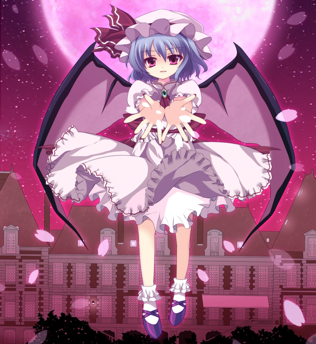 dress, marotti, remilia_scarlet, touhou, wings