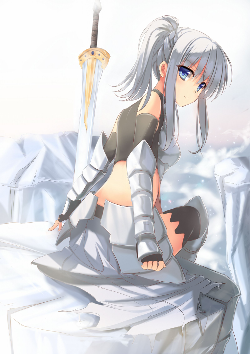 armor, dreamlight2000, hidan_no_aria, jeanne_d'arc, jeanne_d'arc_(hidan_no_aria), sword, thighhighs