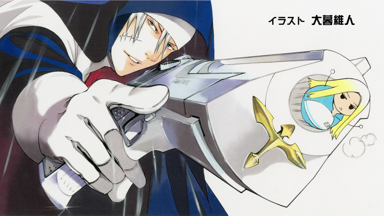 arakawa_under_the_bridge, chibi, crossdress, gun, nino_(arakawa), nun, oh!_great, screening
