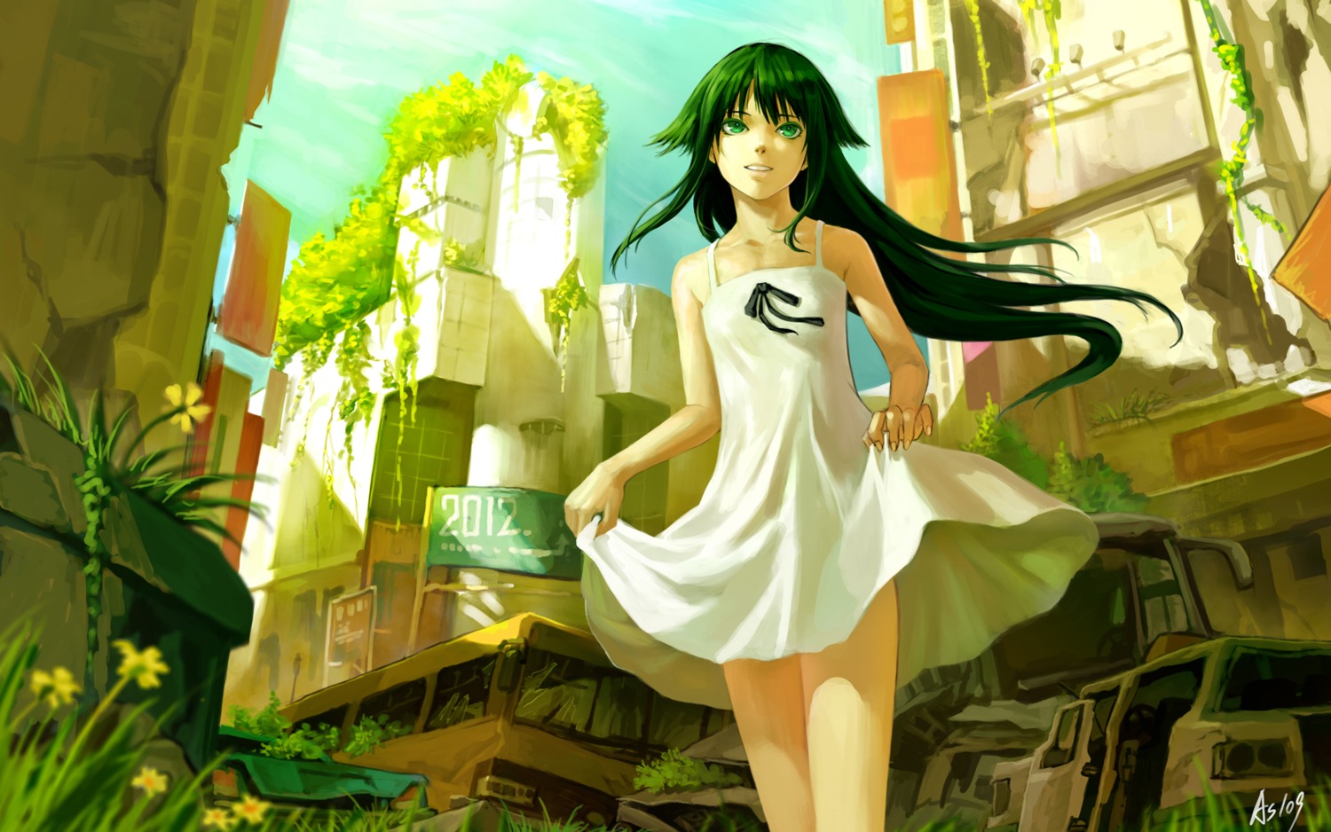 dress, g_scream, saya, saya_no_uta, summer_dress, wallpaper