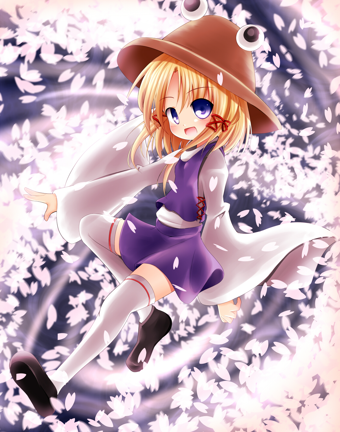 baku_ph, moriya_suwako, thighhighs, touhou