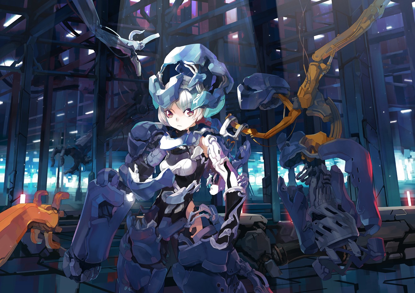 armor, bodysuit, mecha, mecha_musume, pump, rockman
