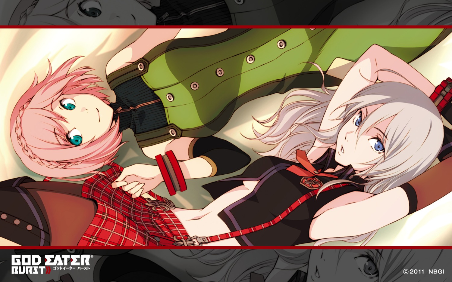 alisa_ilinichina_amiella, daiba_kanon, god_eater, pantyhose, underboob, wallpaper