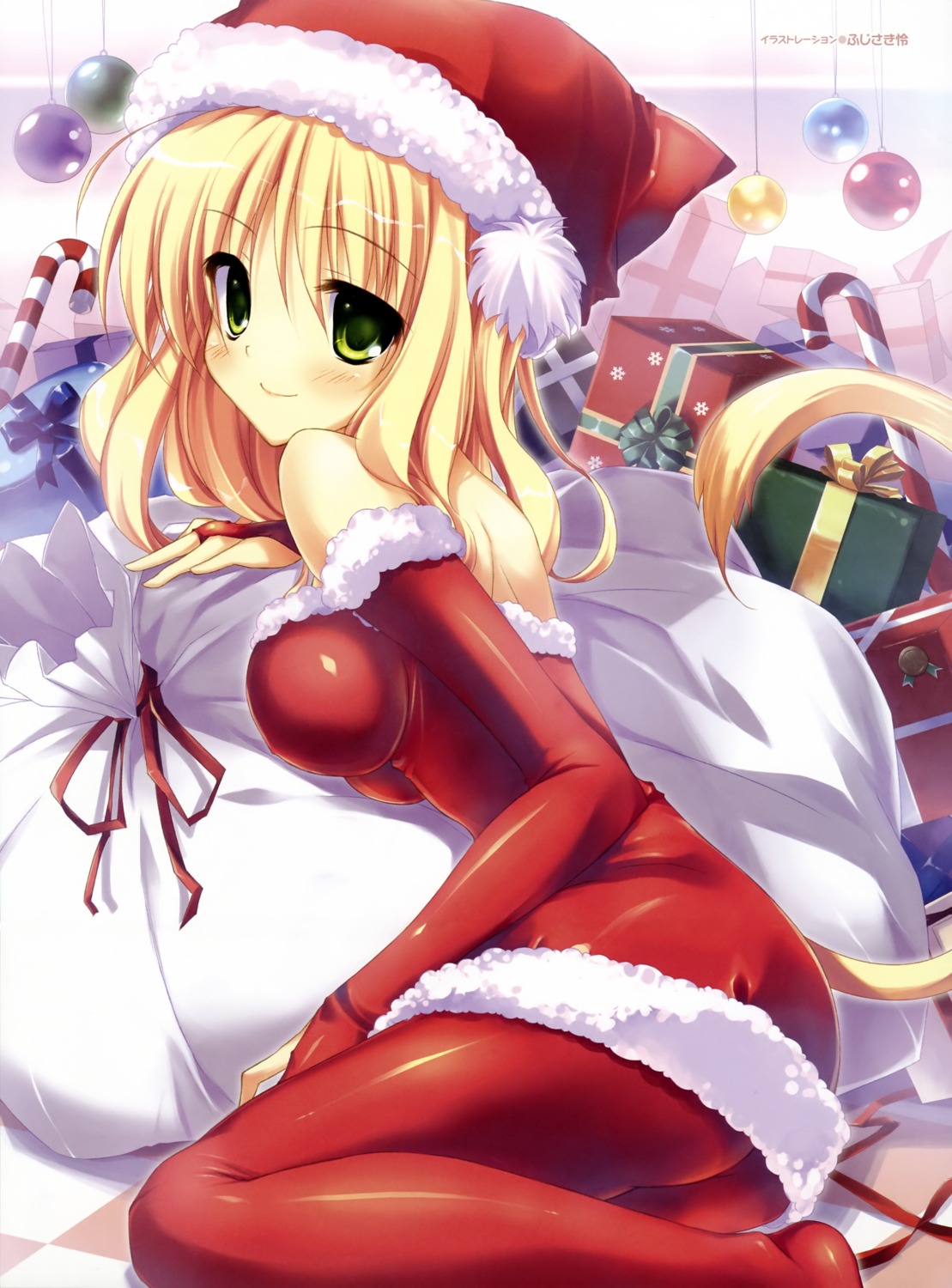 christmas, fujisaki_rei, pantyhose, tail