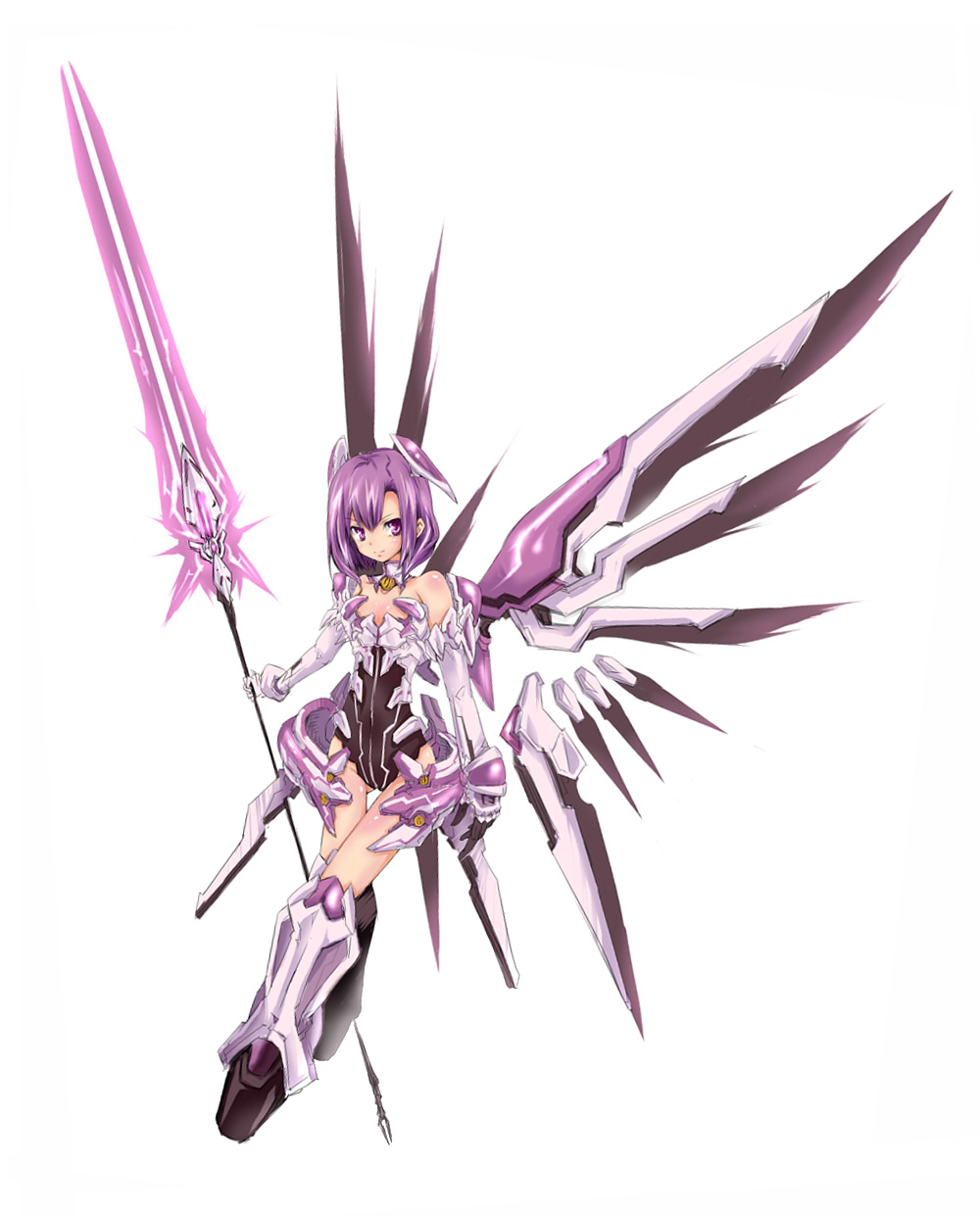 armor, bodysuit, konoha_(pixiv856429), mecha_musume, wings