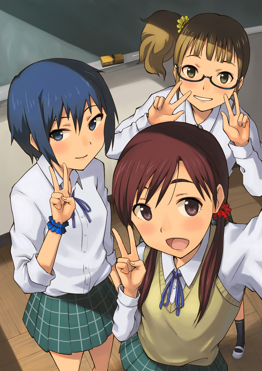 hashi, megane, seifuku