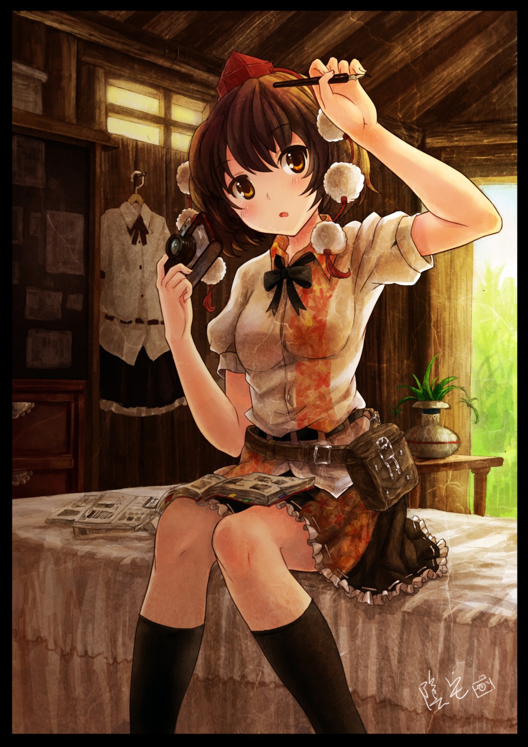 oto_taku, shameimaru_aya, touhou